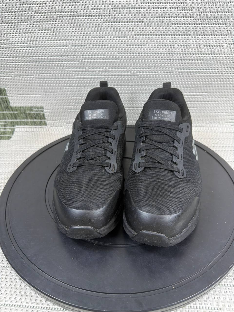 Skechers Shoes Womens Size 9 Leslie Arch Fit Alloy Toe Work Black Slip Resistant