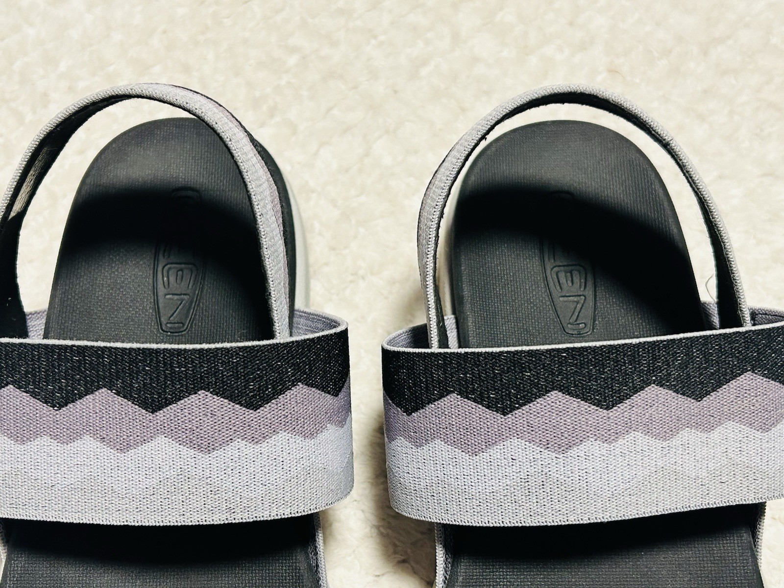 KEEN Elle Backstrap Comfort Sandals Black/Gray eco-Friendly Sz 7