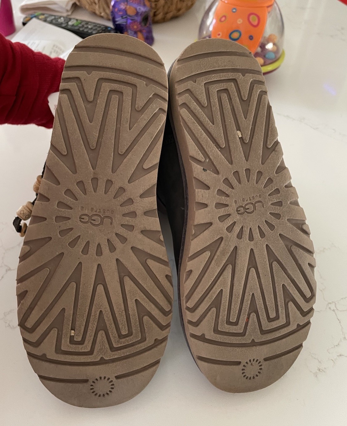 UGG Auburn Serape Water-resistant Mini Boots Sz 8 Casual 1010263 Gray Leather