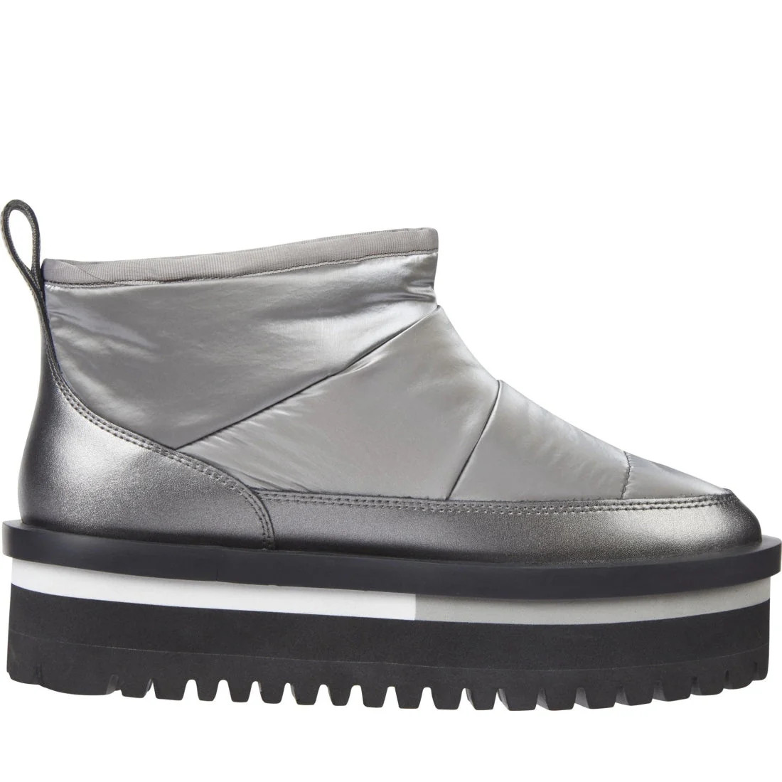 Tommy Jeans Women’s Silver Flatform Ankle Boots Casual EN0EN02689TRH