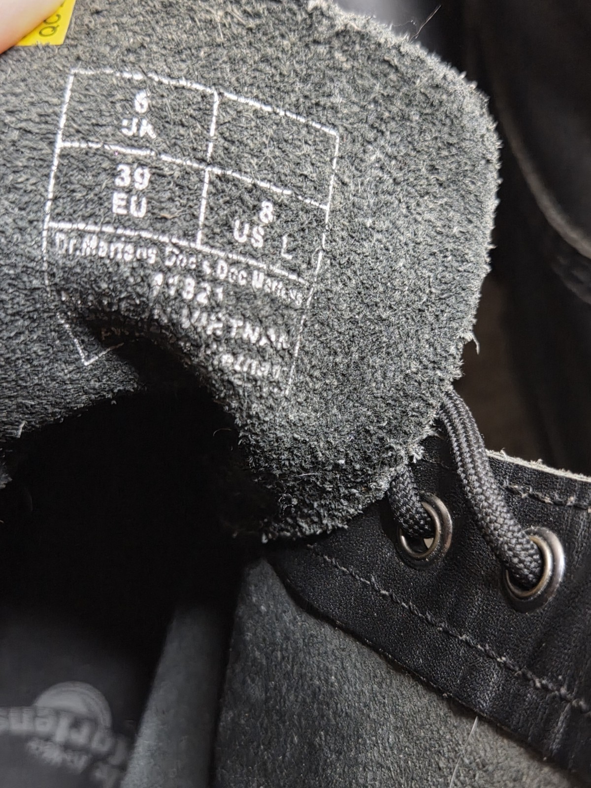 Dr. Martens 1460 Pascal Virginia Black Leather Combat Boots for Women, Size US 8