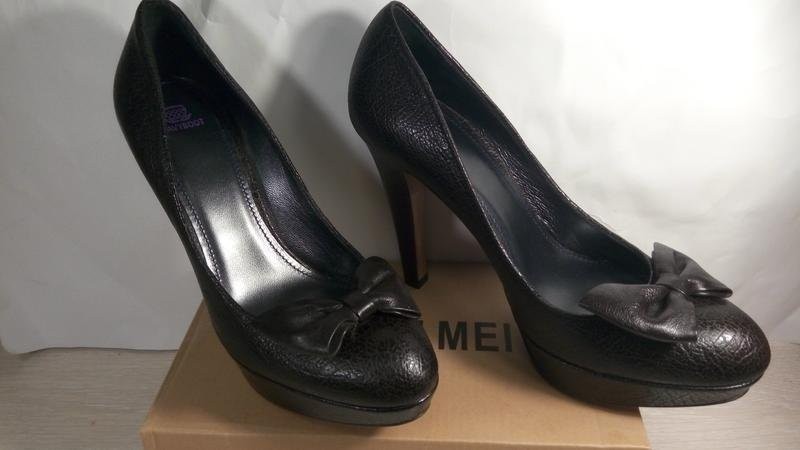 women navy boot heels brown leather 38