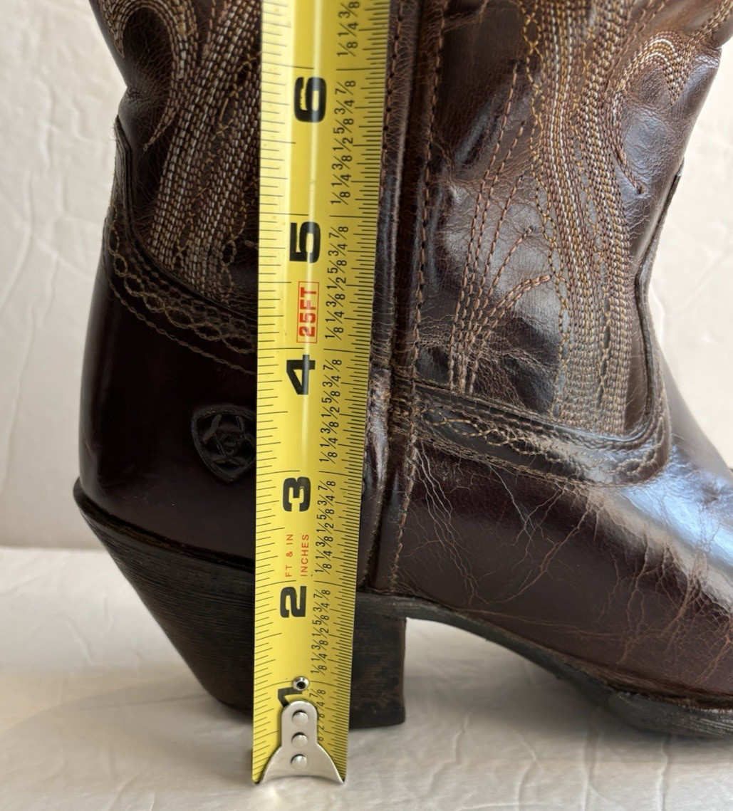 Ariat Lively Cowboy Western 10016357 ATS Sassy Brown Boots Womens 9B Leather