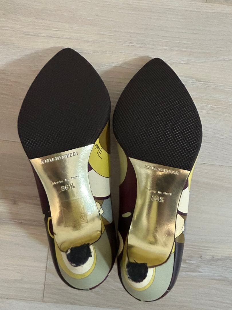 Emilio Pucci Heeled Pumps Multicolor Pointed Toe Size 36.5 Women’s From Japan