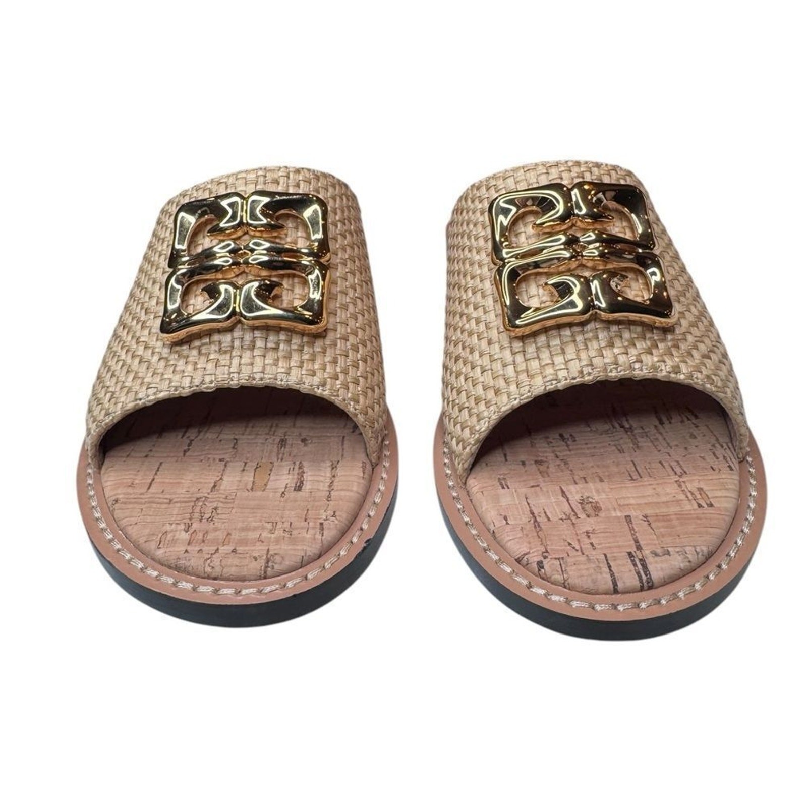NWT Givenchy 4G Liquid Flat Raffia Mules (7)
