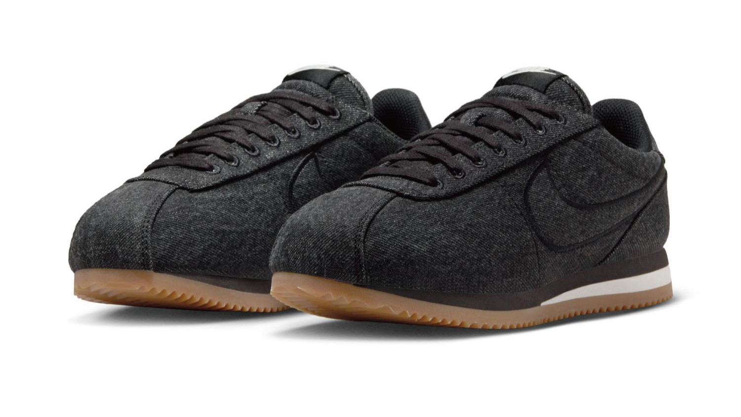 Nike Cortez TXT IM8052-010 Black Denim Light Brown Sail Women’s Size