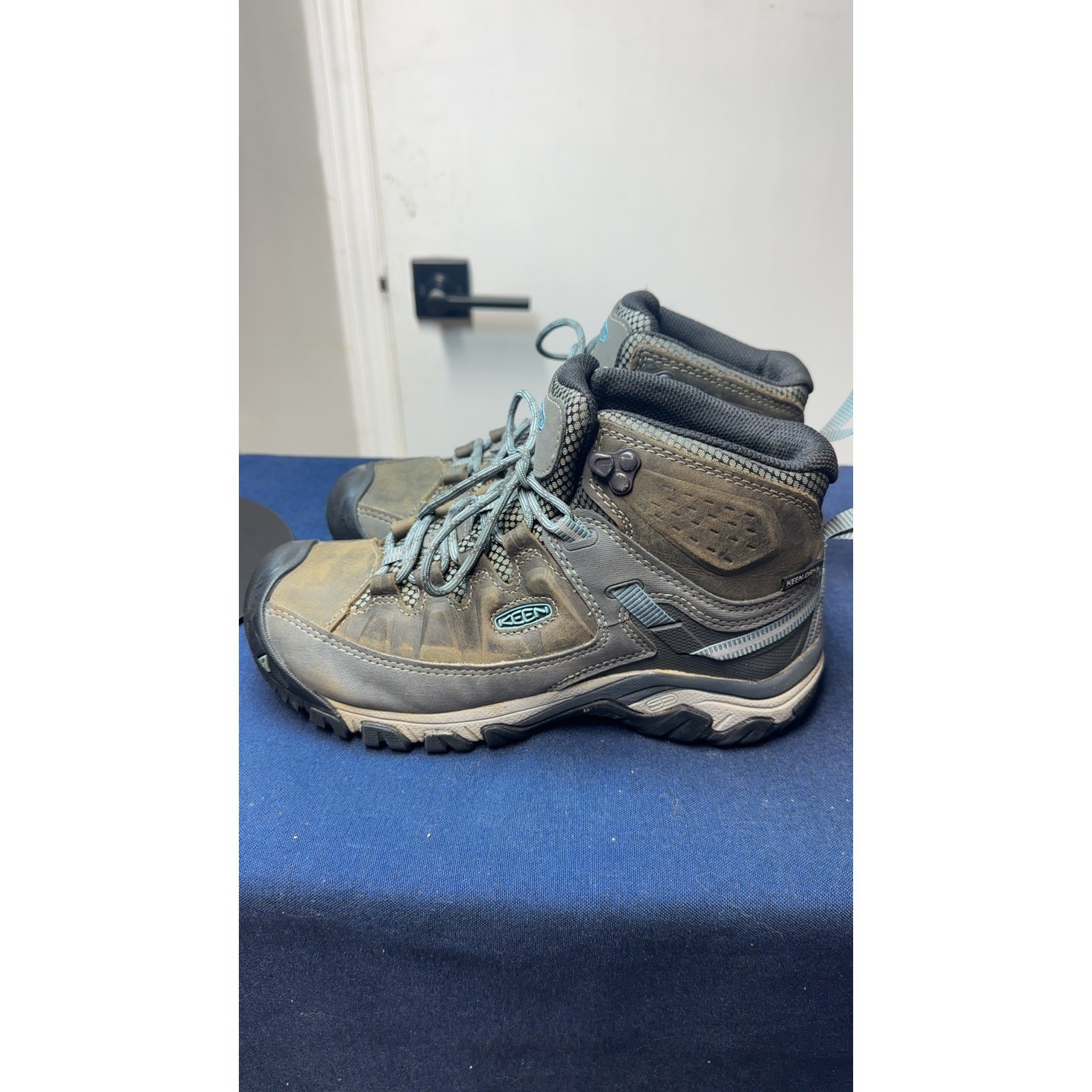 Keen | Targhee Waterproof Hiking Boots Brown Gray Blue Mid Top | Size