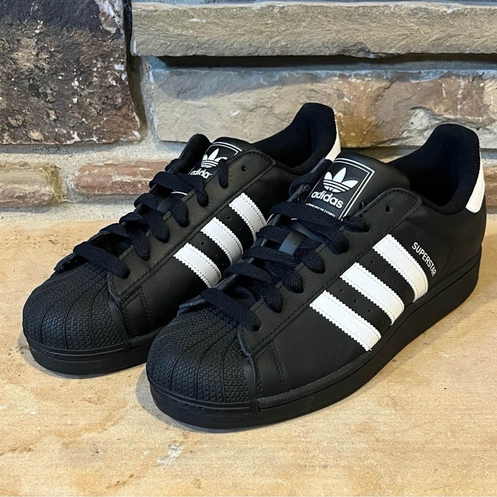 Adidas Originals Superstar II Classic Black and White Sneakers