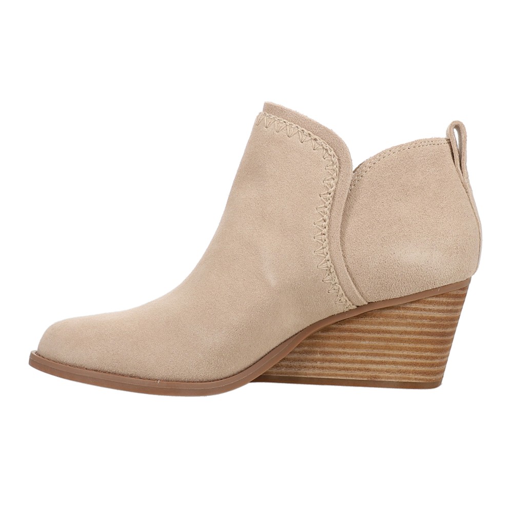 TOMS Kaia Round Toe Wedge Booties Womens Beige Casual Boots 10021310T-101