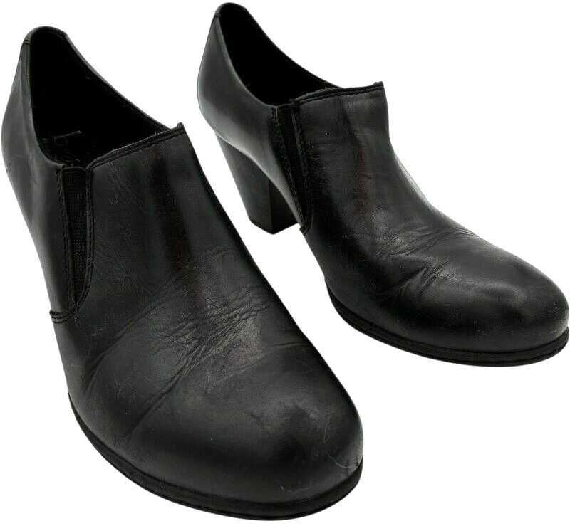 born concepts women’s B0C BC3614 Black Leather 2.5 in heel booties size 8