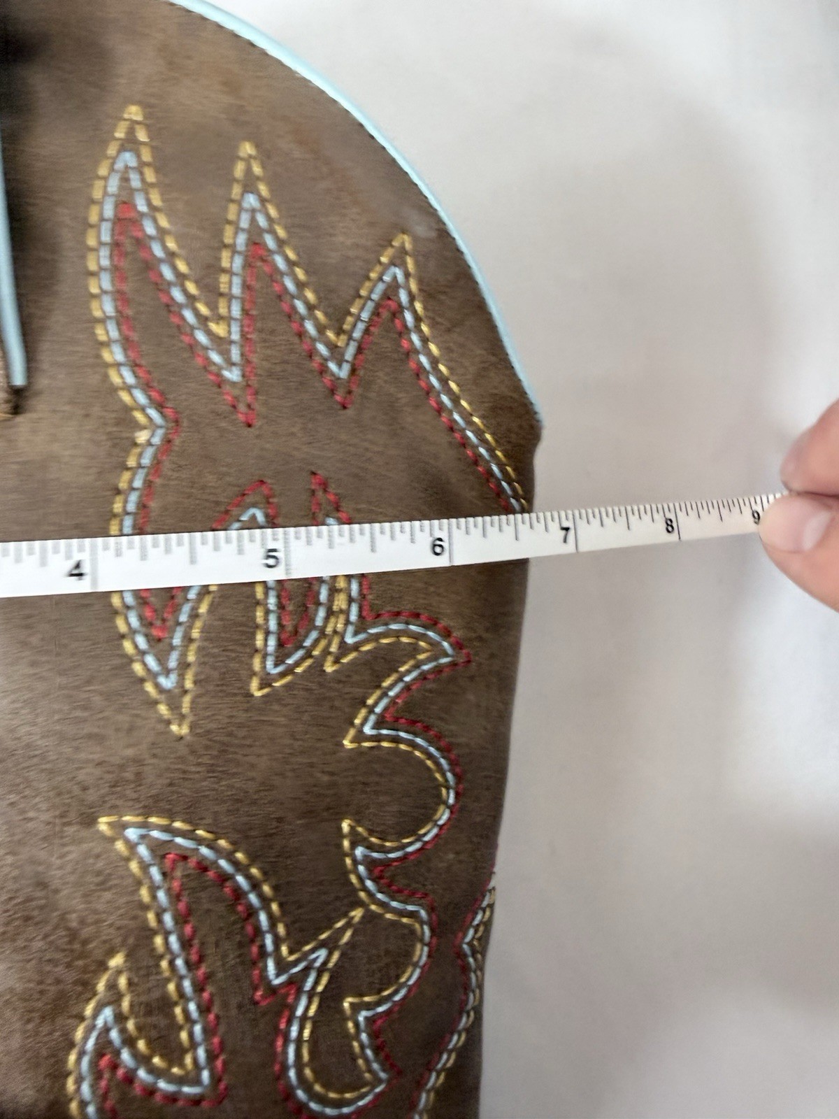 SheSole Women’s 9 Brown Western Cowgirl Boots Square Toe Embroidered