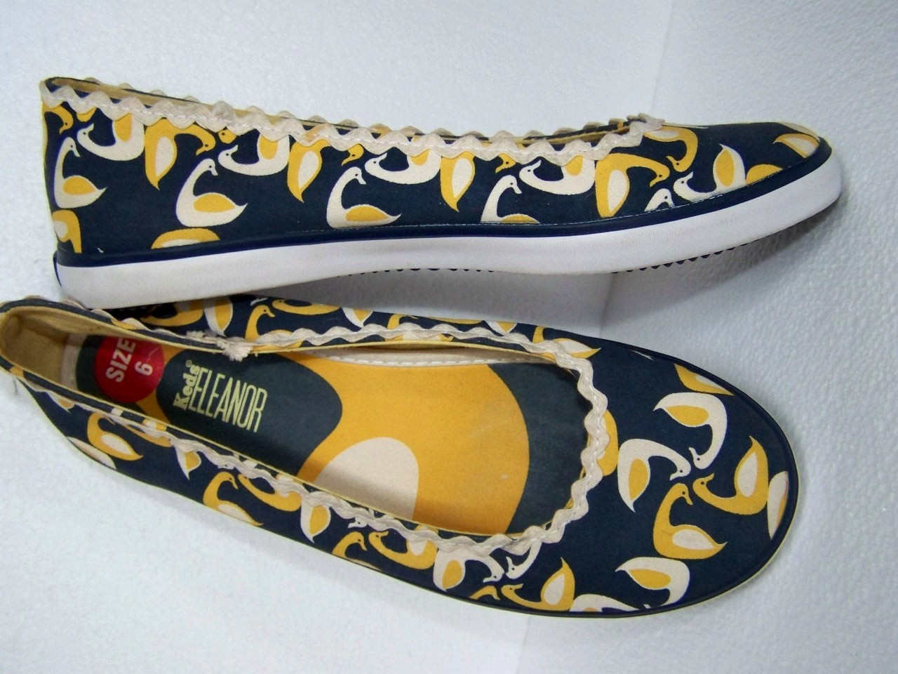 KEDS ELEANOR LOW FLAT SLIP ONS WOMEN’S SHOES BLUE YELLOW DUCK SIZE 6M NEW CUTE