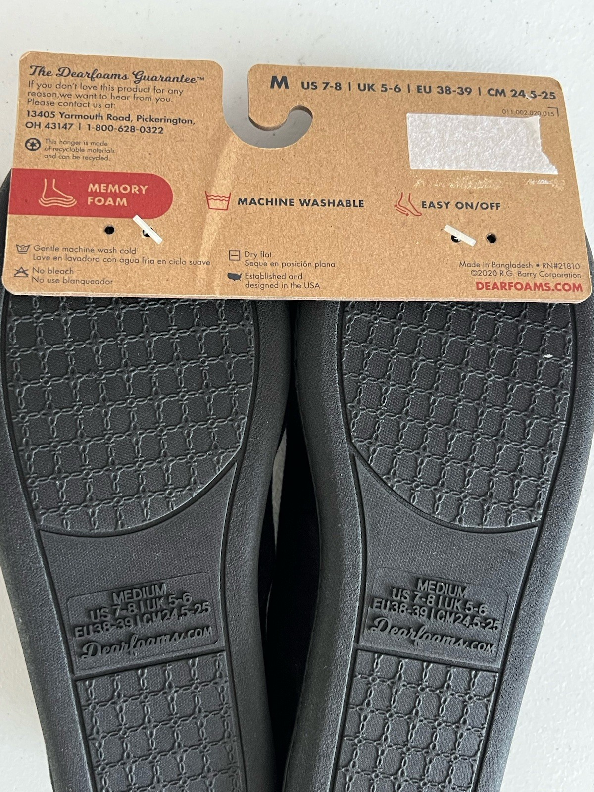 Dearfoams Womens Rebecca Microfiber Velour Closed Back House Slipper Memory Foam