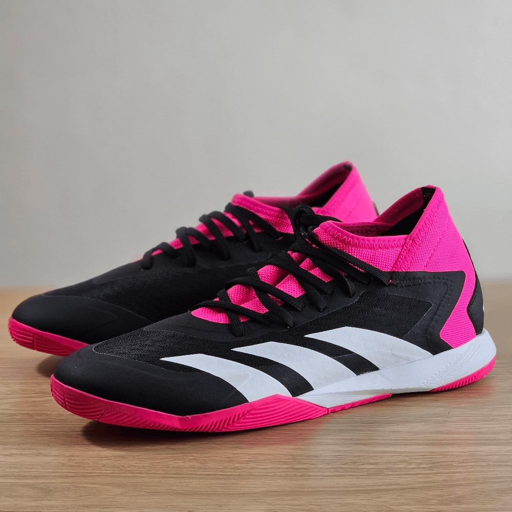 Adidas Predator Accuracy .3 Indoor Soccer Sala Shoes 10 Black Pink White GW7069