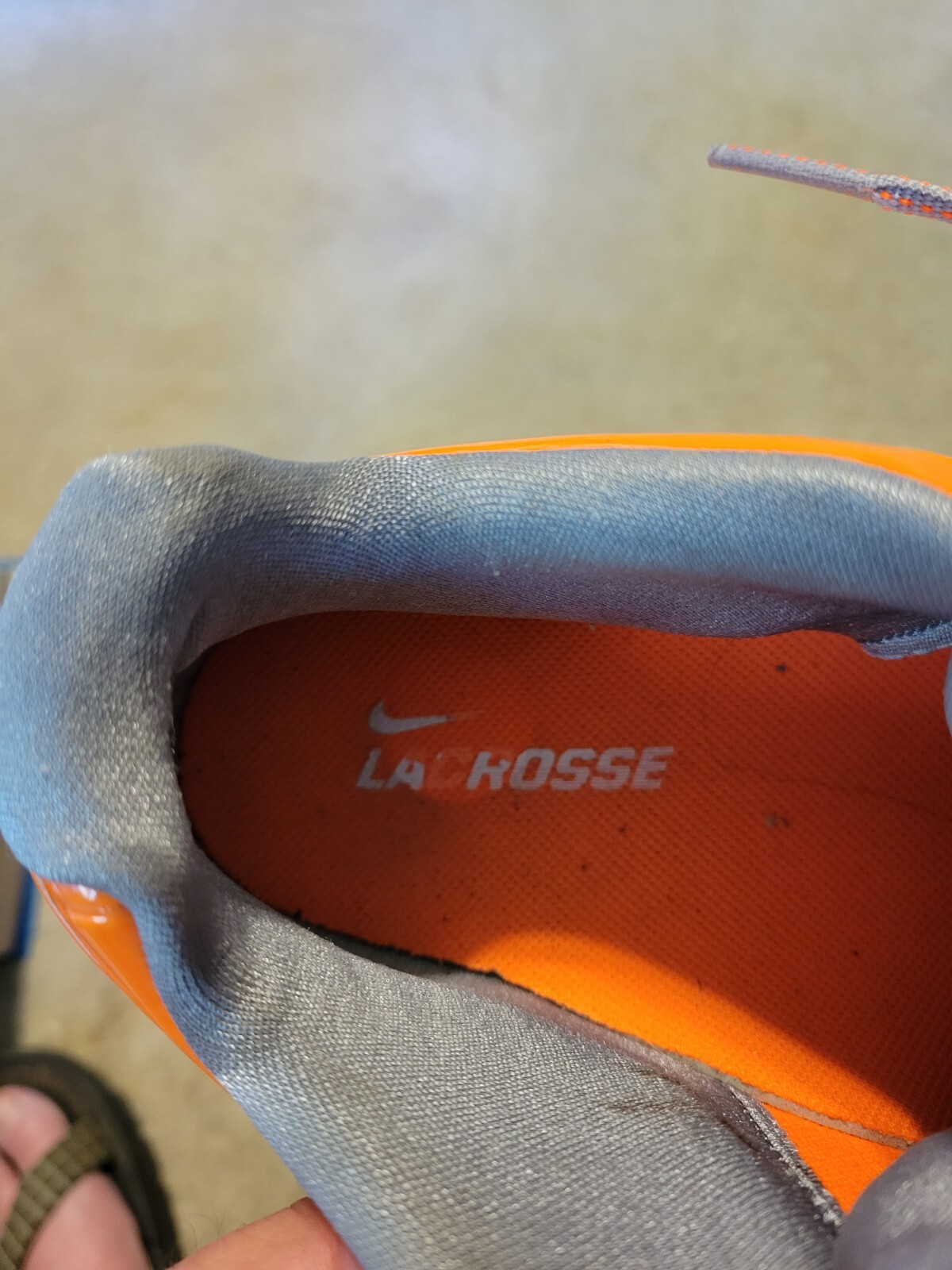 Nike Womens Air SpeedLax Turf Lacrosse Cleats Orange Gray 624977-800 2013 Sz 10