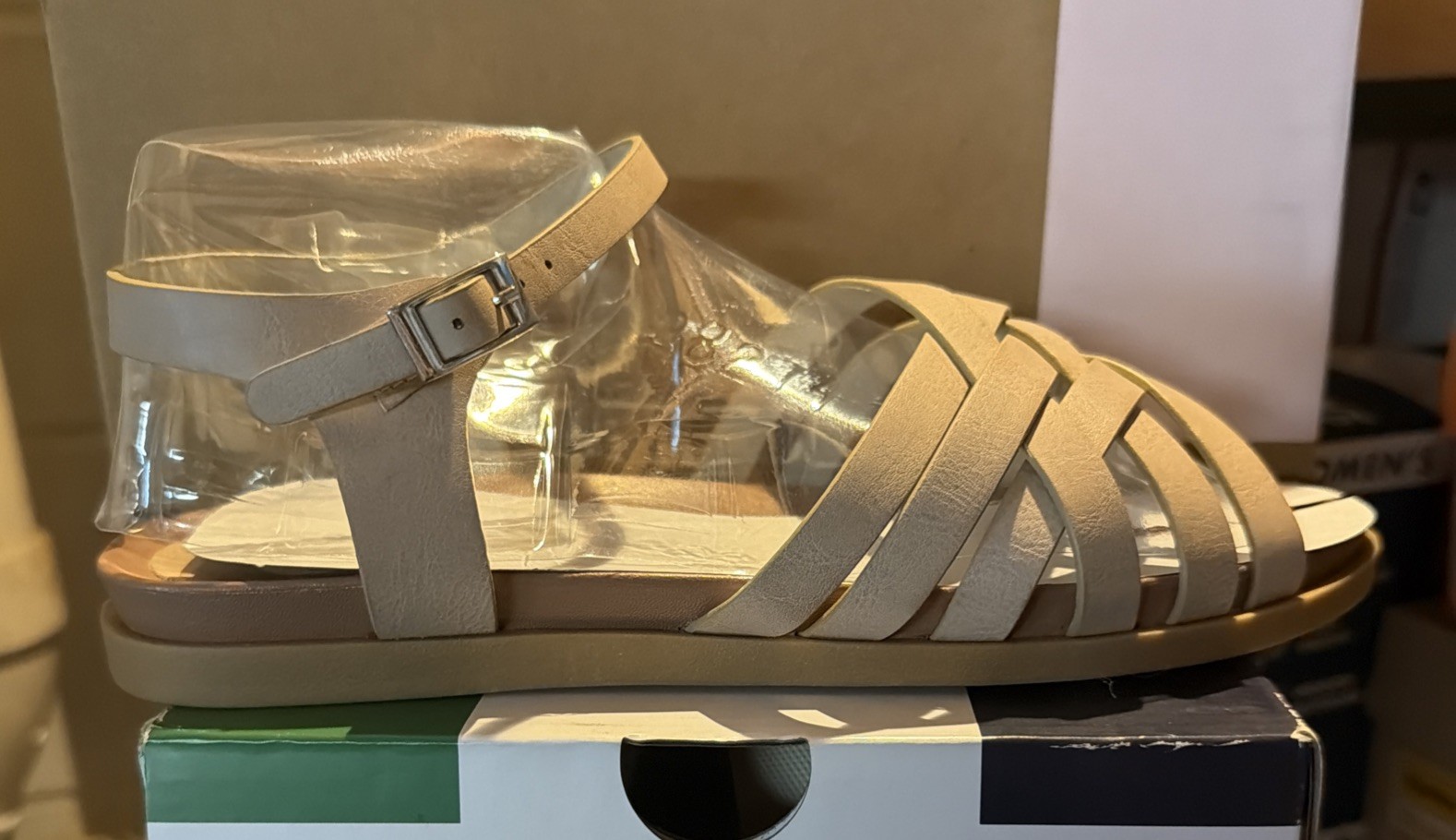 Journee Collection Women’s Kimmie Gladiator Sandals Taupe Size 7 M US
