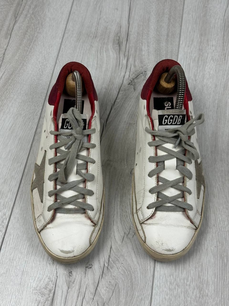 Golden Goose Deluxe Brand Women’s Superstar Sneakers White/Red Suede Size EU 37