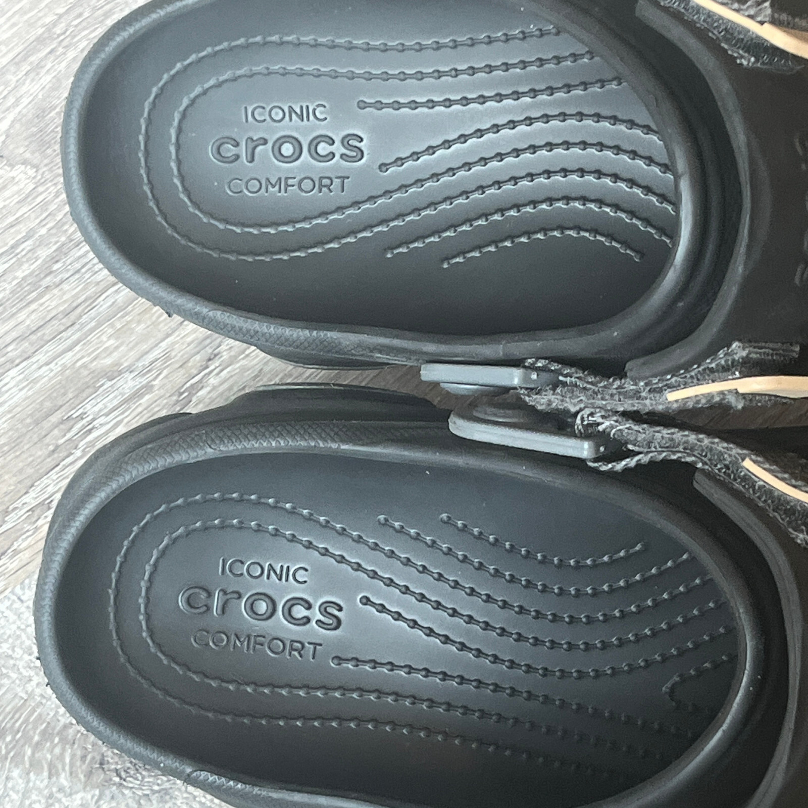 Crocs Classic All Terrain Clogs Adjustable Strap Matte Black Mens 8 Womens 10