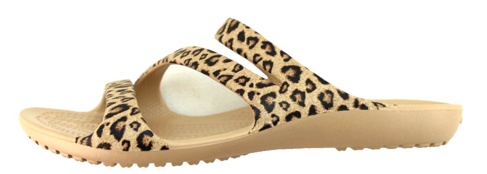 New CROCS Women’s Size 6 Kadee II Leopard Croslite Strappy Sandals