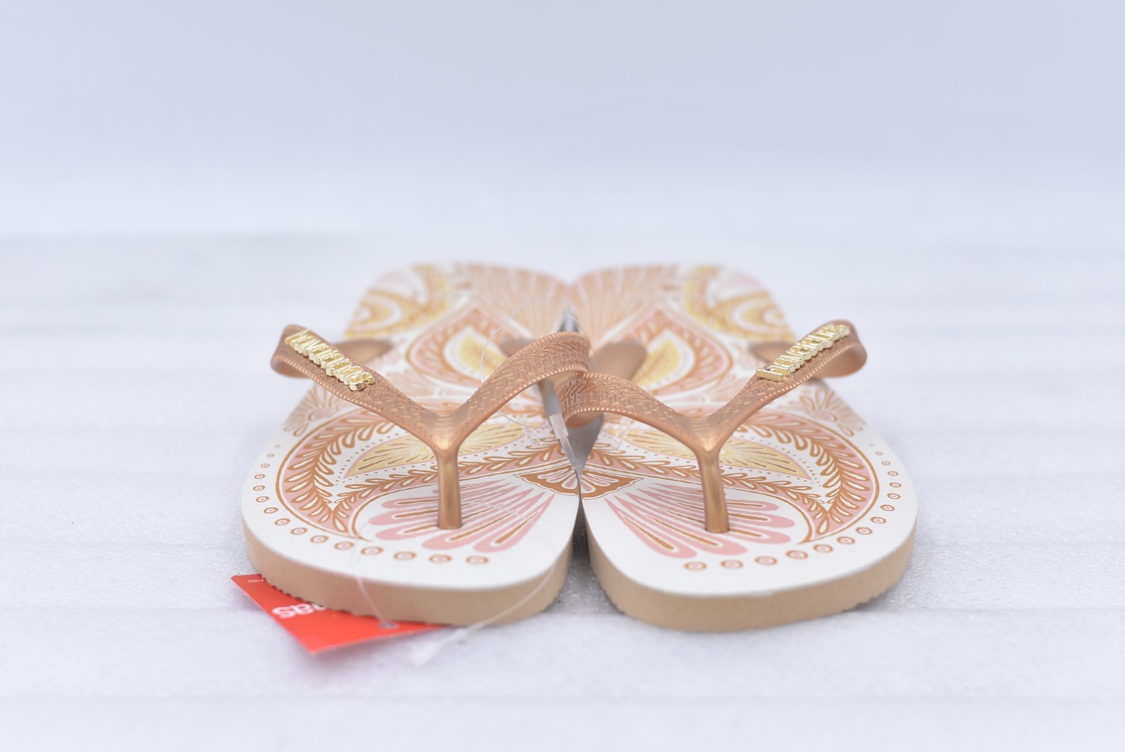 Womens Havaianas Farm Flip-Flop Sandals – Golden Papillon Size 6 (EU 37-38)