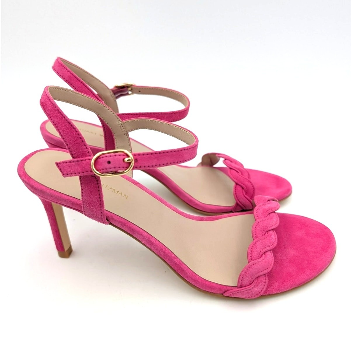 Stuart Weitzman Dancer Twistie Suede Sandal Women’s Pink Size US8B EU38.5