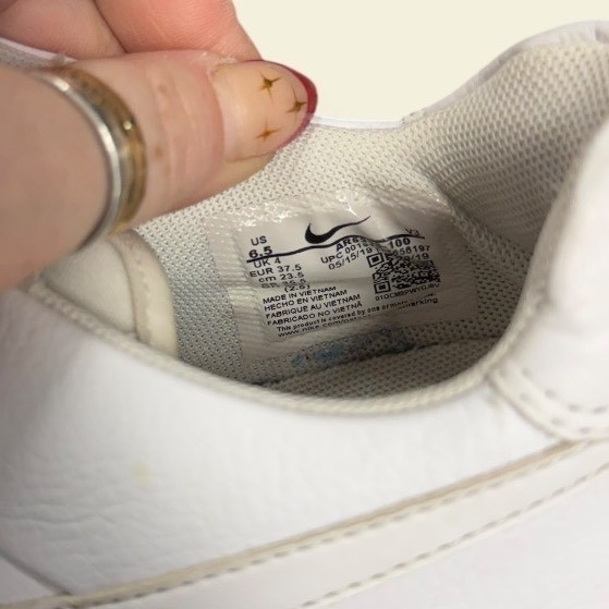 Nike Air Force 1 Sage Low Platform White Leather Sneakers Women Size 6.5