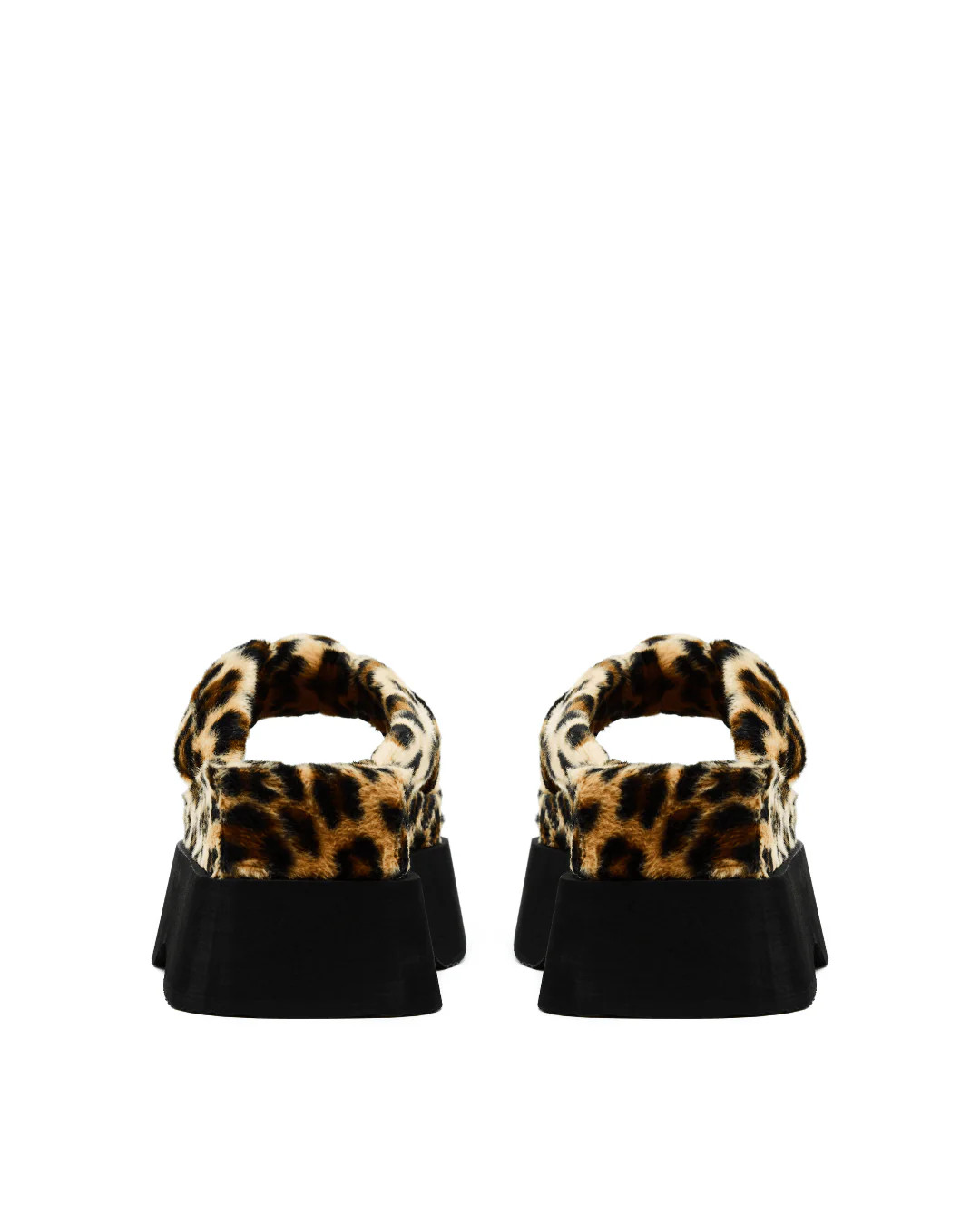 American Deadstock Y2K Josie Faux Fur Platform Slides – Leopard