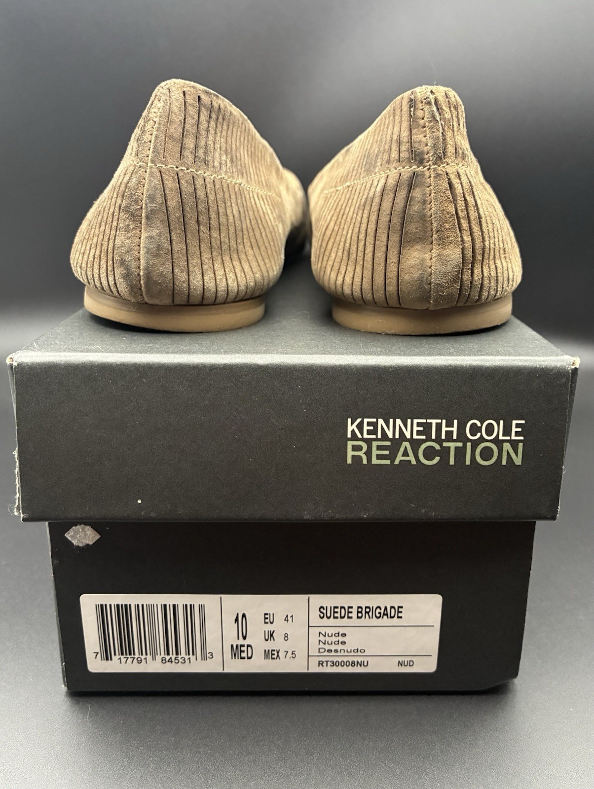 Kenneth Cole REACTION Suede Ballet Flats, Nude, 10 M