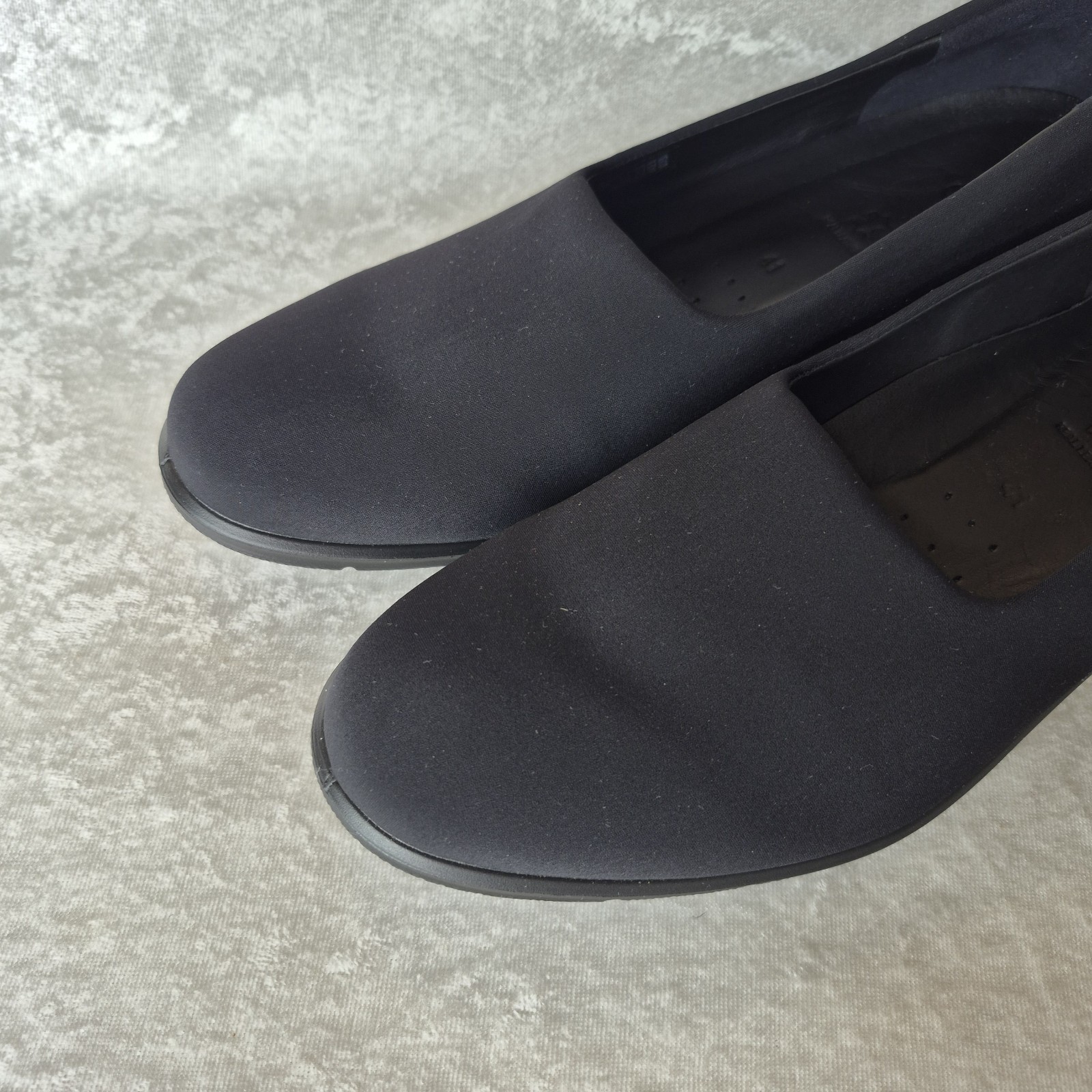 ECCO Women’s Black Slip-On Wedge Comfort Shoes Round Toe EU 41 US 10–10.5