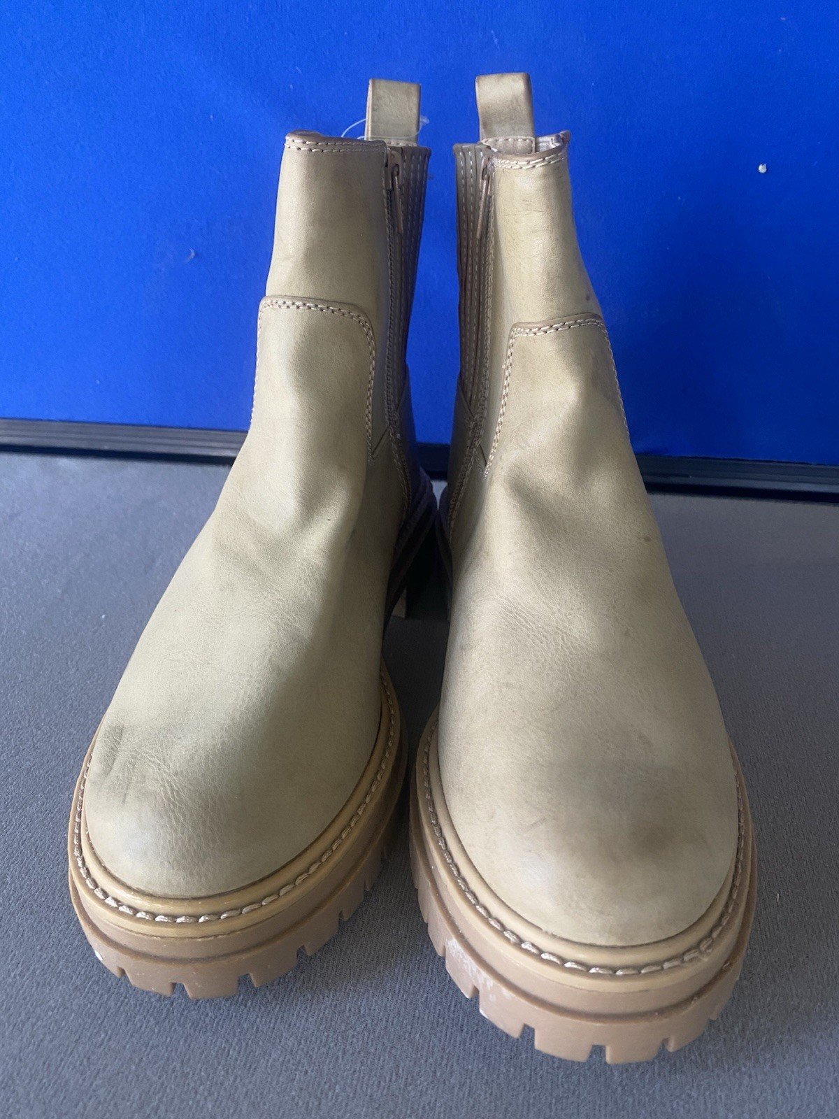 Brand New with Tags – Time and Tru Lug Chelsea Boots – Khaki – Wide Width