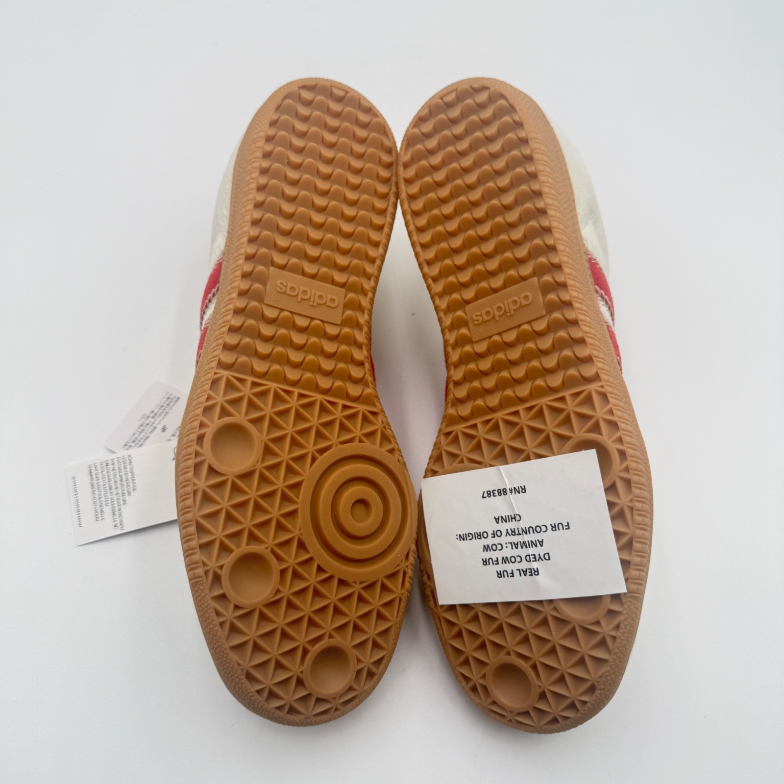 Adidas Women’s Size 10.5 Samba OG Pony Hair Pack – Wonder Beige Better Scarlet
