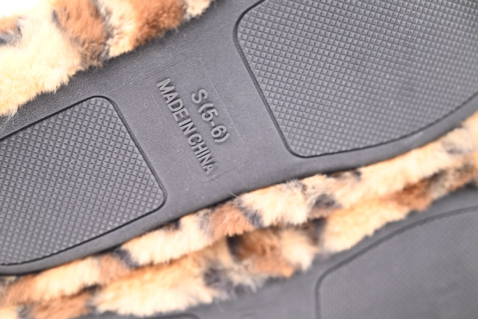 NEW BP. Sophie Faux Fur Slippers Leopard Size 5-6 Hard Bottom Fluffy Cozy