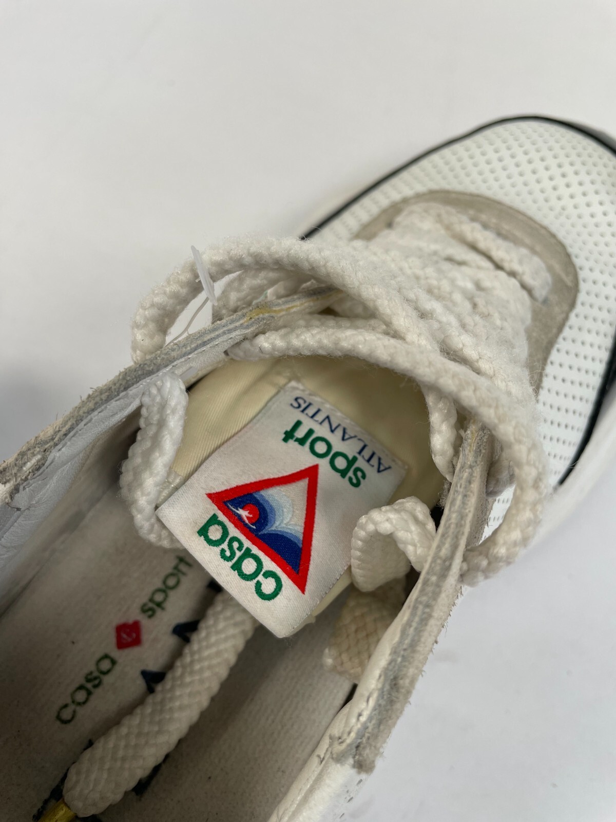 Casablanca Atlantis Sneakers Womens White Leather Low Trainers Breathable Sz 7.5