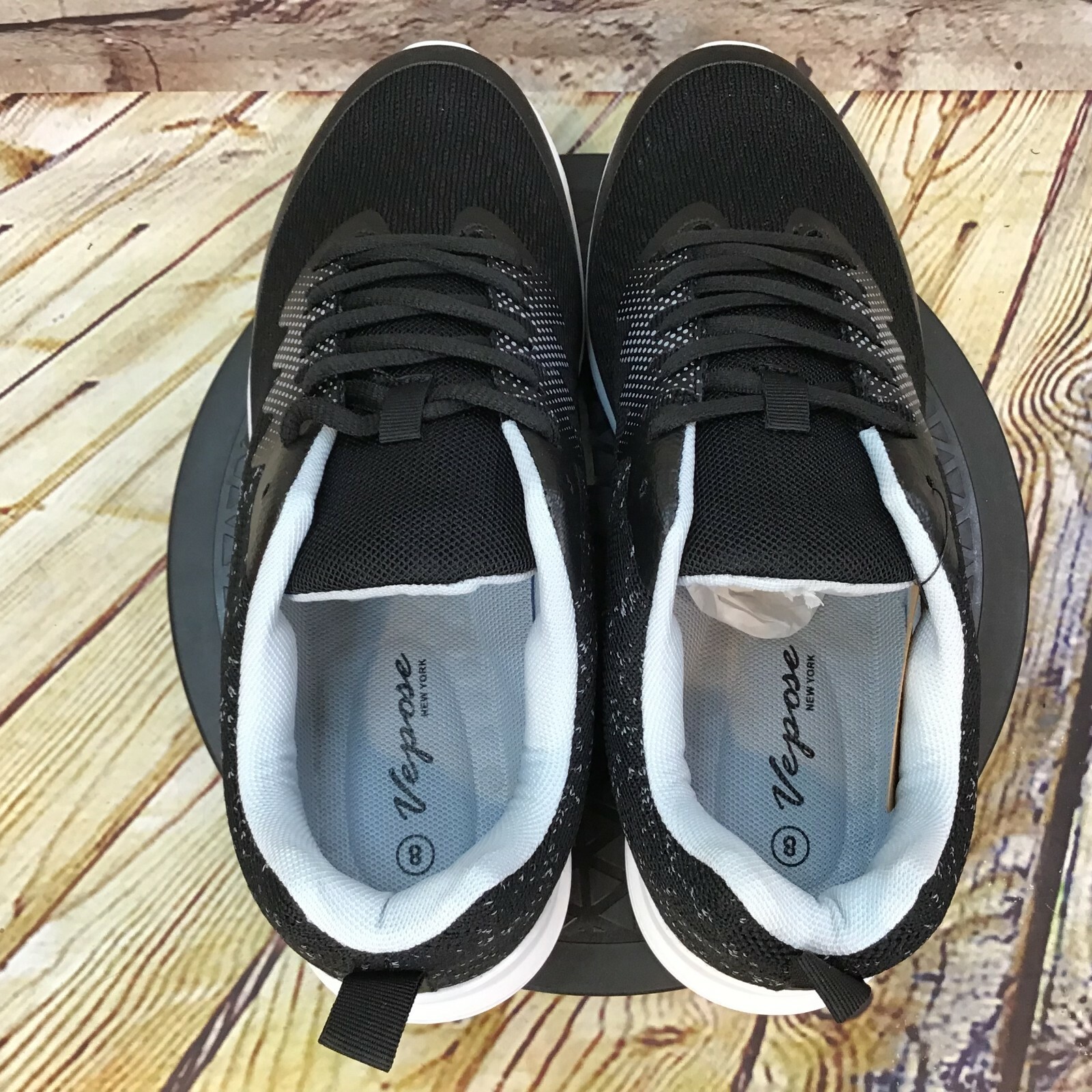 Vepose New York Women’s Black Super Lightweight Mesh Comfort Control Sneakers 8