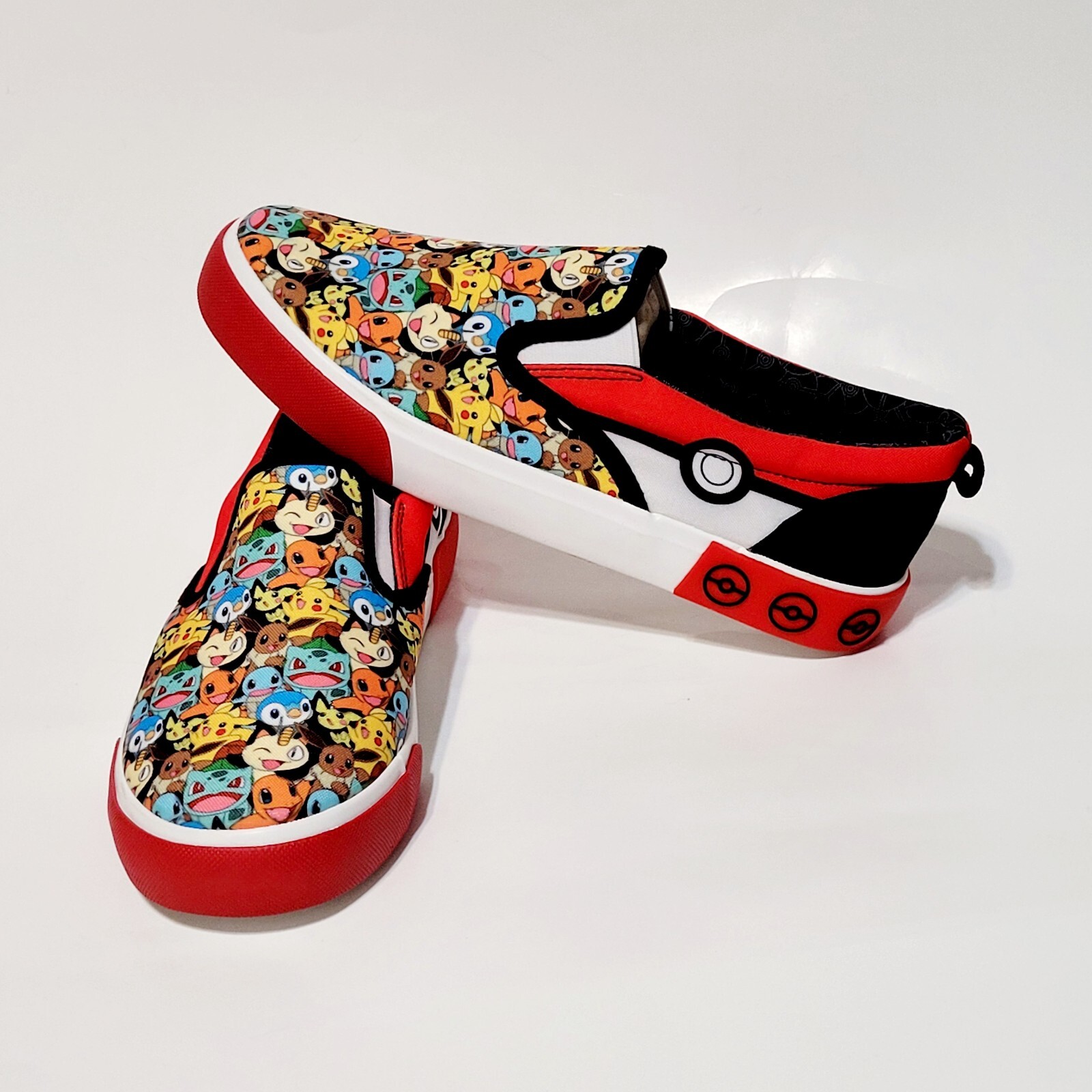 Pokemon Creatures Ground Up Slip On Canvas Loafer Sneaker Shoes Wms 8US 38.5EU