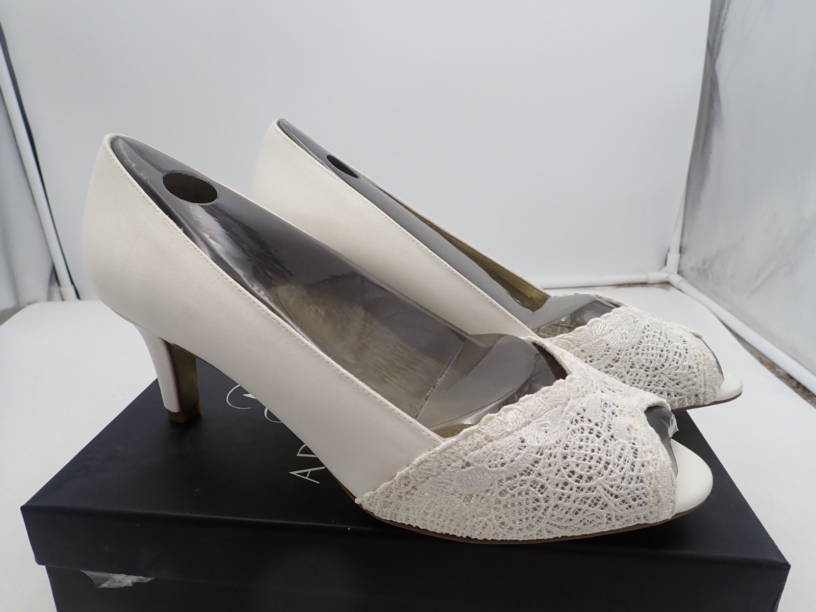 Adrianna Papell Womens JUDE Satin Peep Toe Classic Pumps 8.5 W