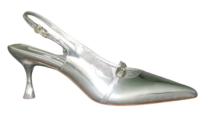 NEW Larroude INES Pump Women 10 Silver SPECCHIO Leather Made In Brazil MSRP$330