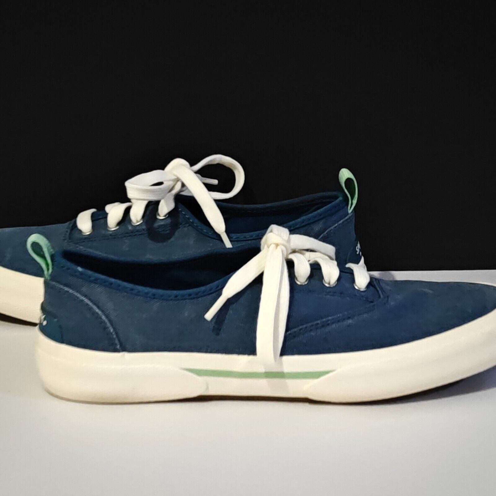 Women’s Sperry Pier Wave CVO Sneaker Shoes Blue Denim Think Boat