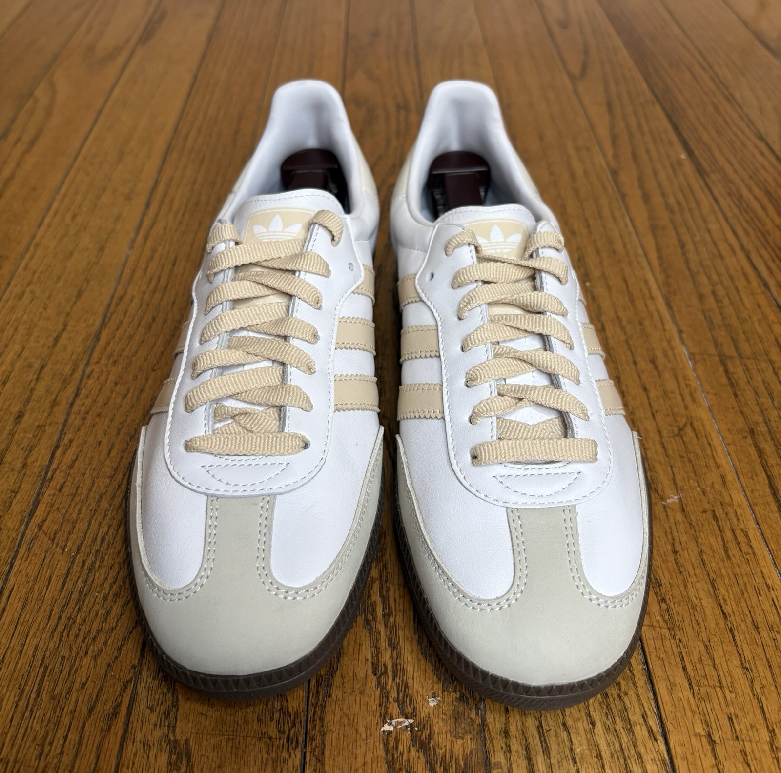 Adidas Samba OG Women 9 White Sand Strata Retro Terrace Gum Sole Sneakers Casual