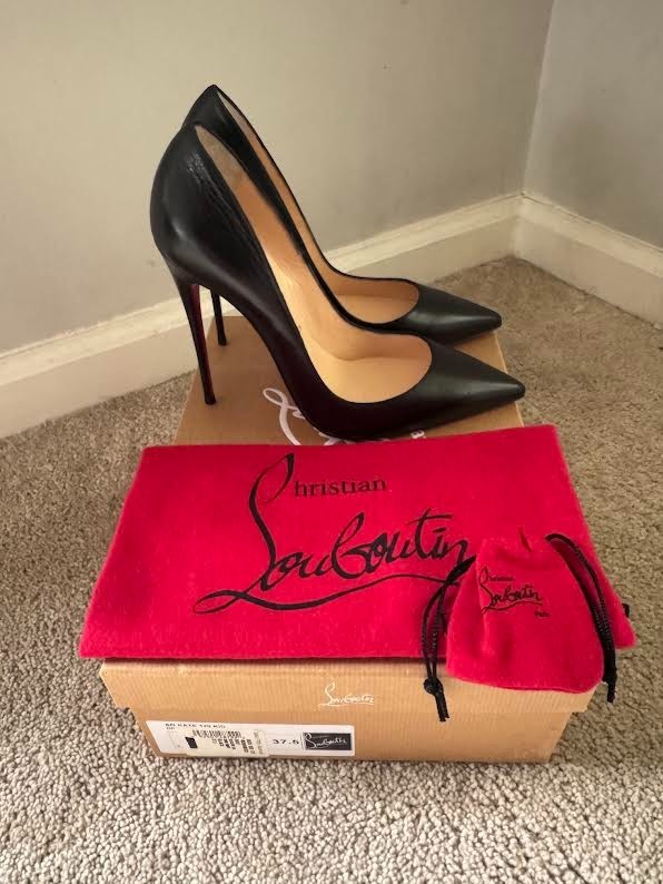 Christian Louboutin So Kate Pump Kidskin Leather Black 37.5