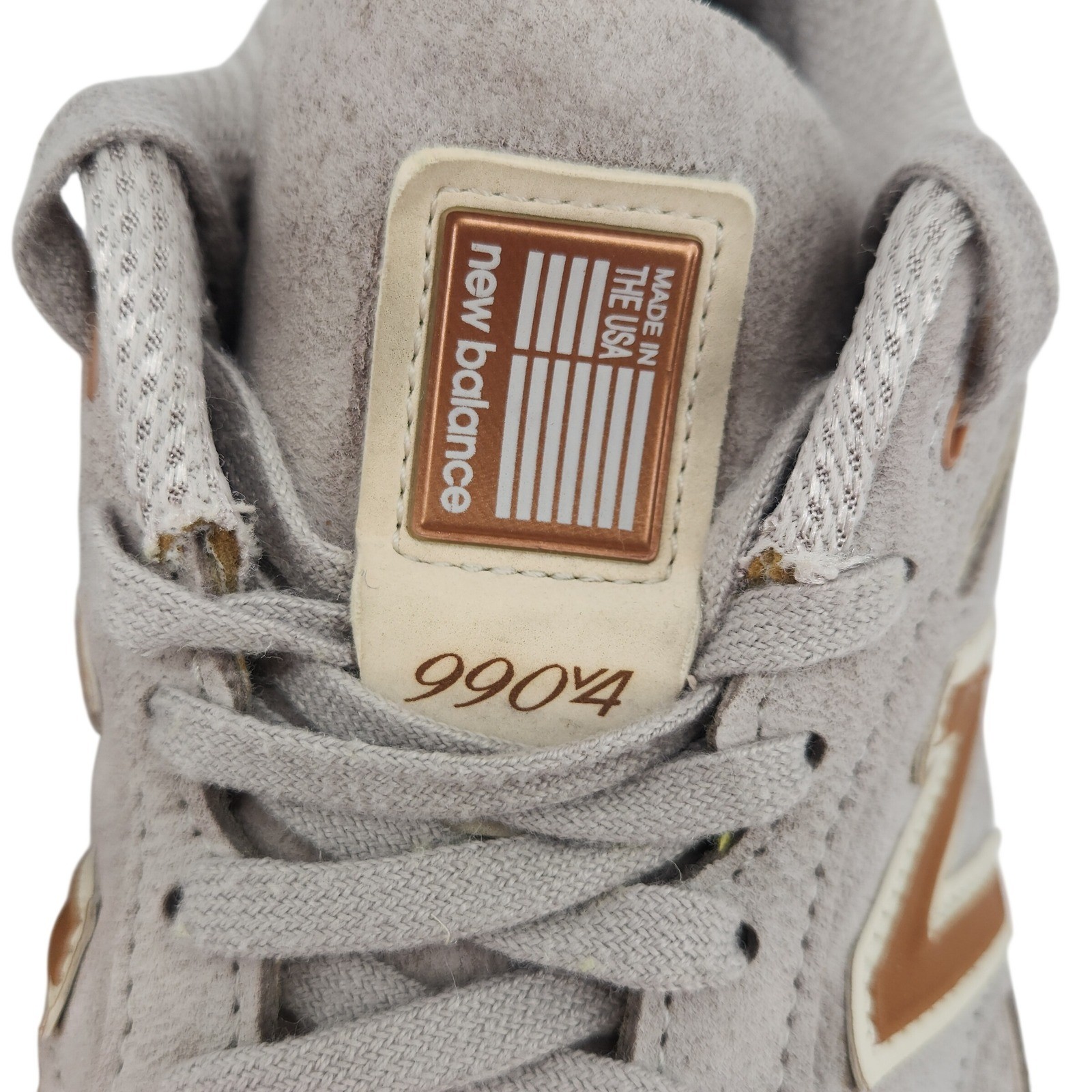 New Balance 990v4 Womens 9 Gray Alabaster Suede USA Running Shoes W990FA4