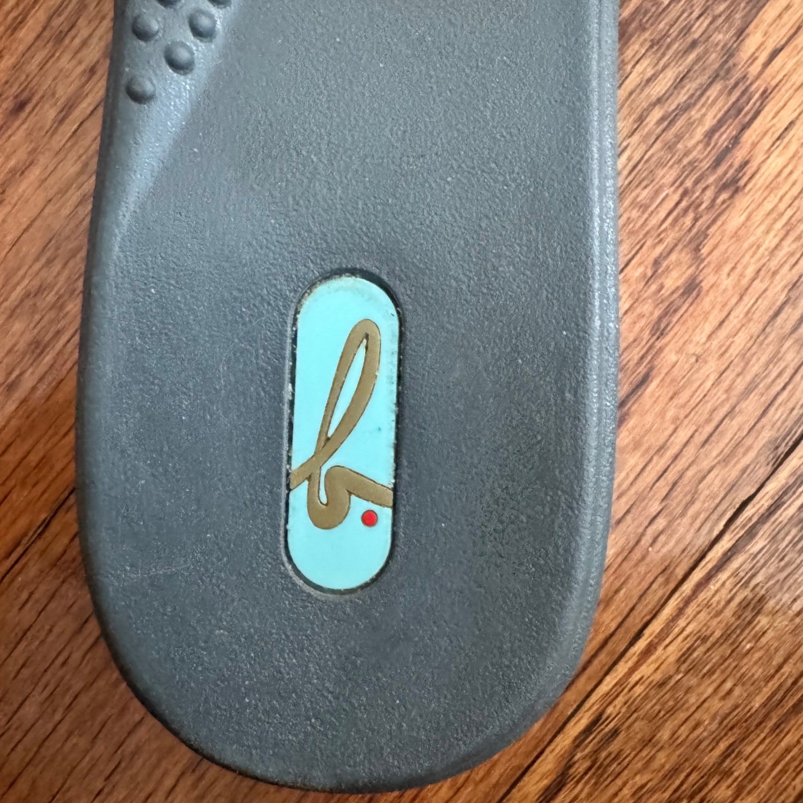 Oka B Grey Slide Leopard Bow Comfort sandal anti-microbial Made USA Medium Pool