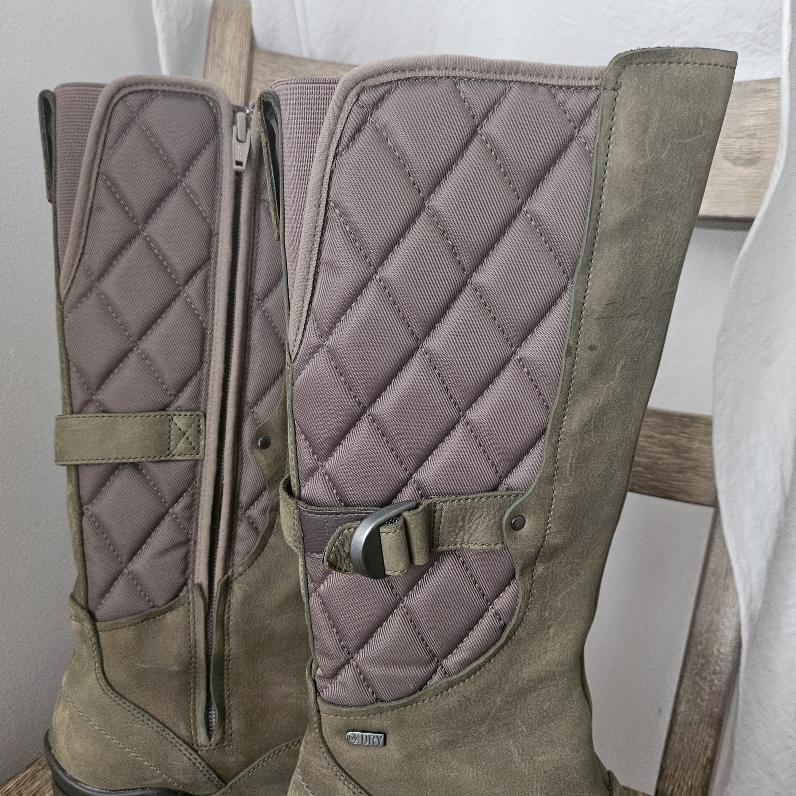 Merrell Tall Boots Women US6 UK3.5 EU36 Dusty Olive Performance Footwear Winter