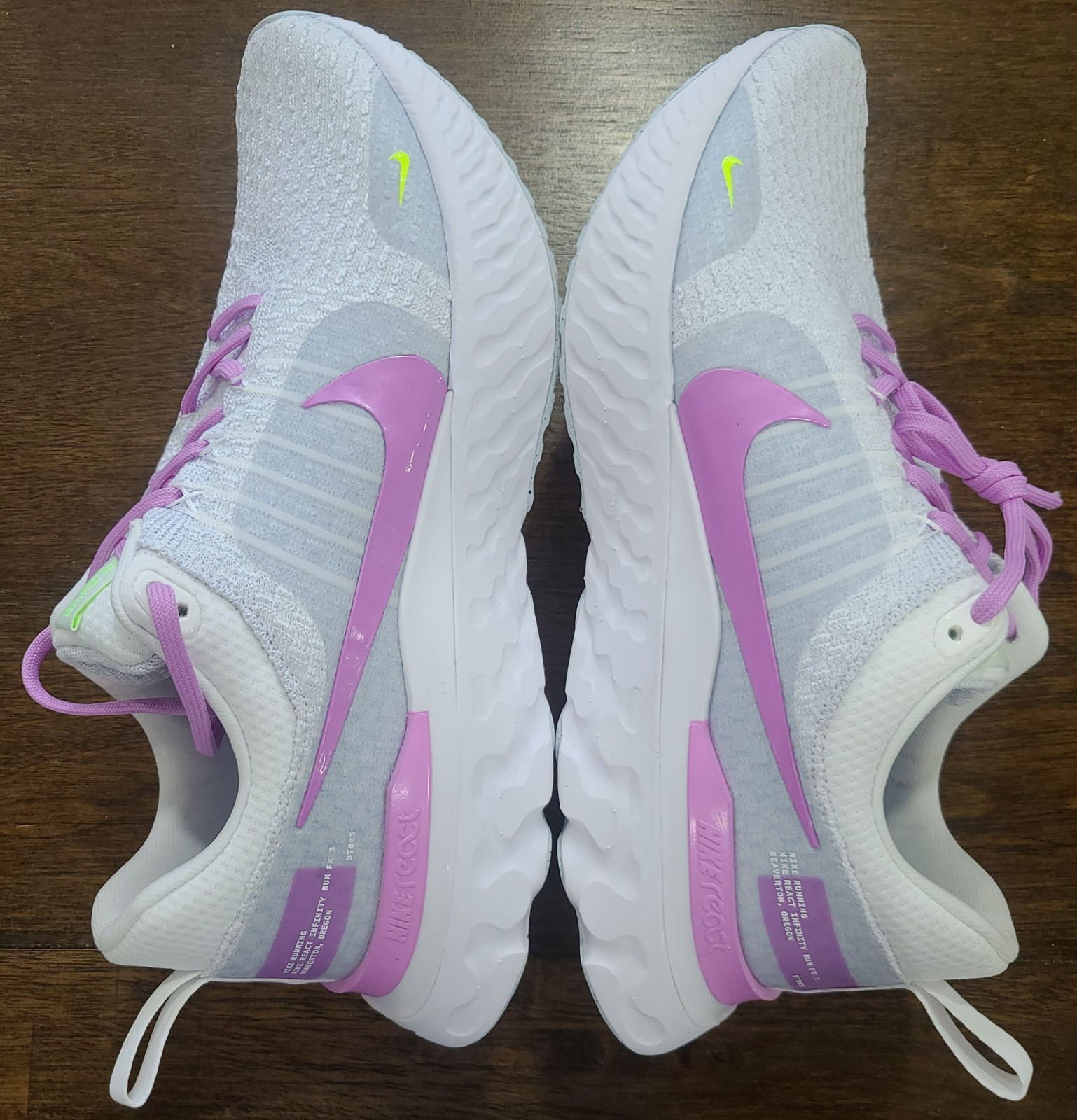 Nike React Infinity Run Flyknit 3 ‘Grey Rush Fuchsia’ Women’s