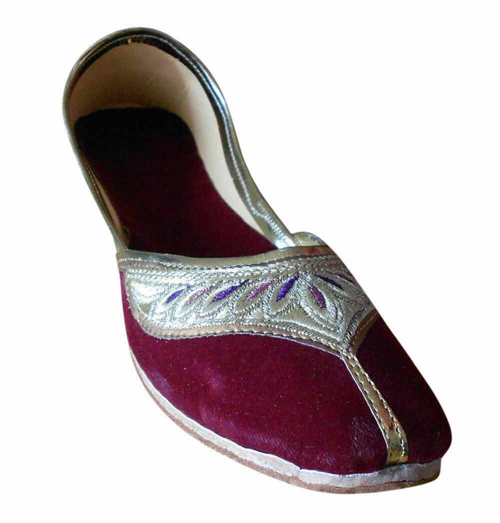Women Shoes Indian Handmade Mojaries Leather Jutties Flip-Flops Jutties US 6-9