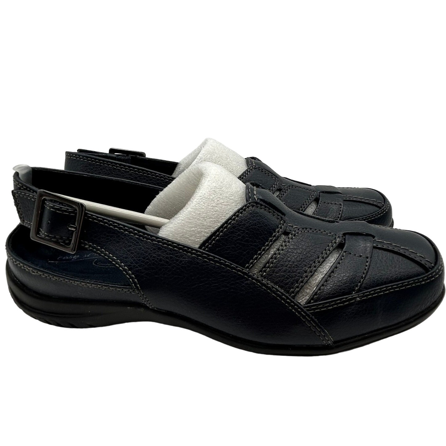 New Easy Street Comfort Wave Sandal Size 6 Faux Leather Fisherman Slingback NIB