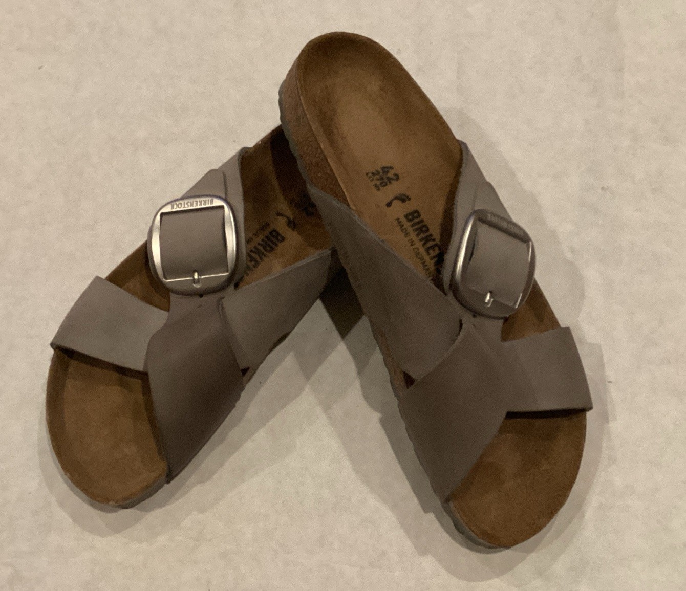 Birkenstock Siena II Big Buckle Dove Gray Size 42 / US Wo 11 – Men 9 Germany