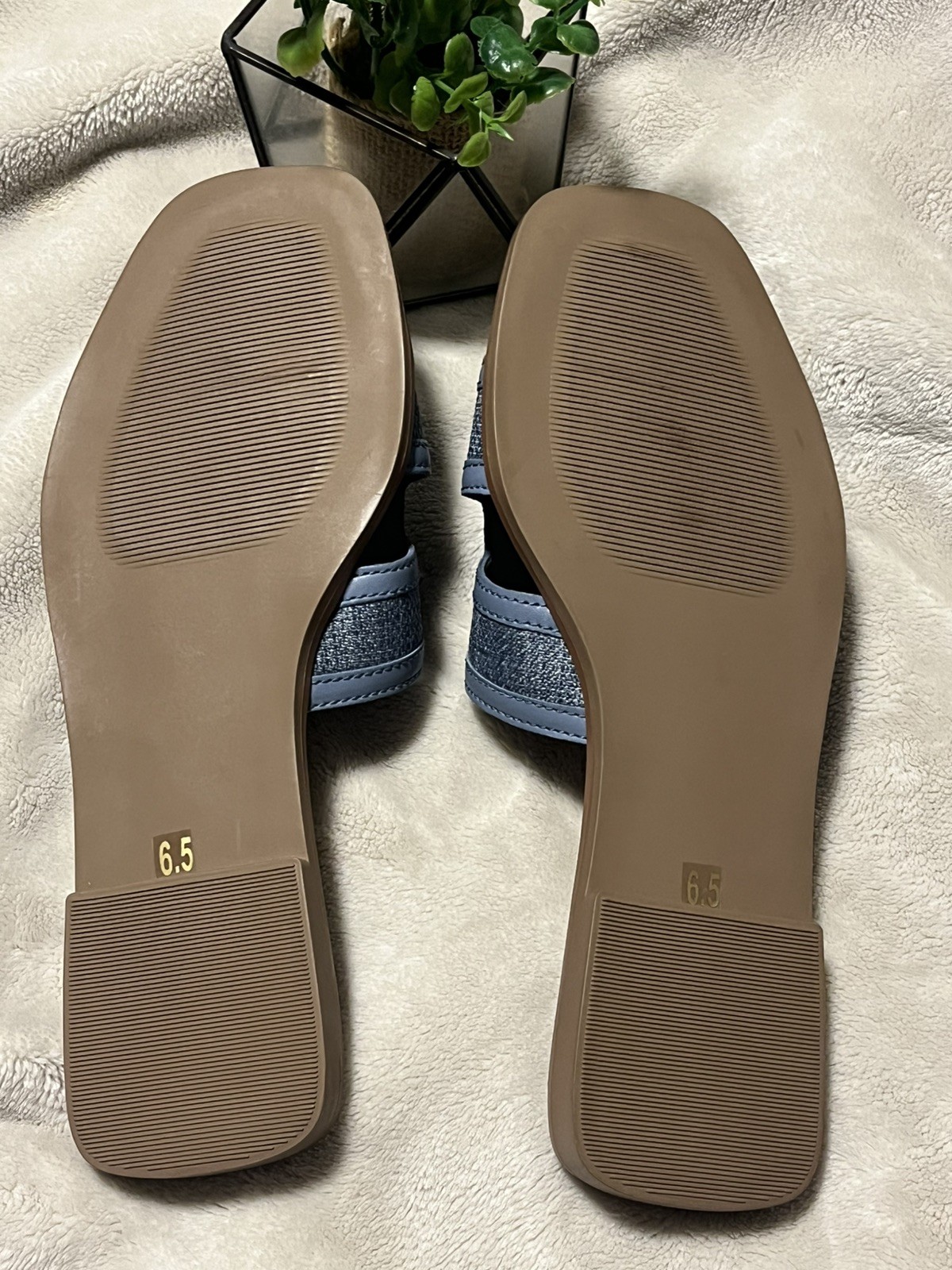 Steven New York Women’s Blue Denim Slide Sandals – Size 6 1/2 NWOT