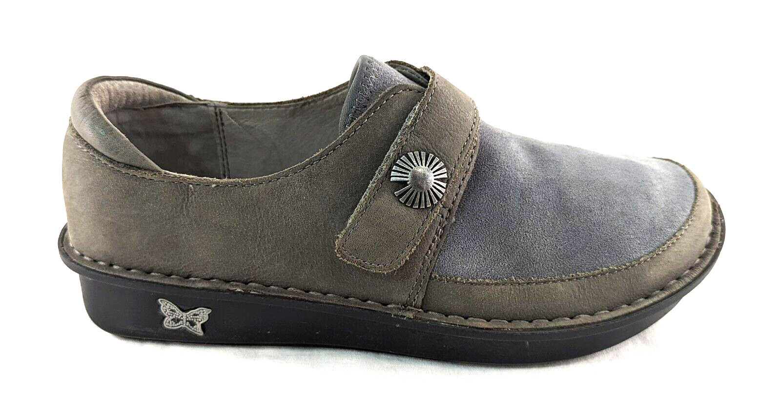 ALEGRIA Clog Women’s US 6-6.5 EU 36 Gray Brenna Slip On Suede Comfort 623 $130*