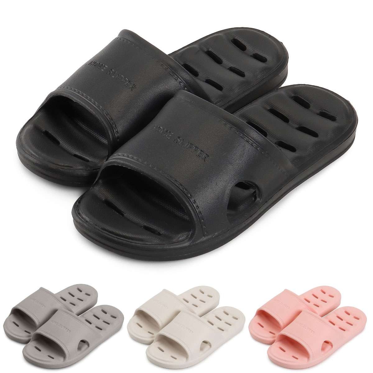 Women Men Shower Sandal Slippers w/ Hole Quick Drying Bathroom Slippers Gym Home